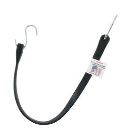 Erickson 06703 Tarp Strap, 24 in L, EPDM Rubber, Black, Hook End
