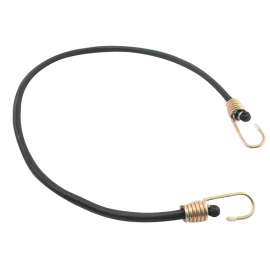 Erickson 06803 Industrial Bungee Cord, 10 mm Dia, 24 in L, Nylon, Black, Hook End
