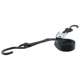 Erickson 06300 Cam Buckle Tie-Down, 1 in W, 5 ft L, Nylon, Black, 750 lb