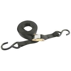 Erickson 01200 Cam Buckle Strap, 1 in W, 15 ft L, 750 lb Working Load, Polyester, Black