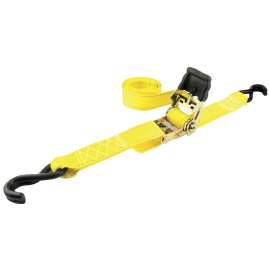 Erickson Professional 34410 Tie-Down Strap, 2 in W, 10 ft L, Polyester, Yellow, 1333 lb Working Load, J-Hook End