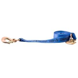 Erickson 59301 Tow Strap, 2 in W, 20 ft L, Polyester, Blue, 5000 lb Working Load