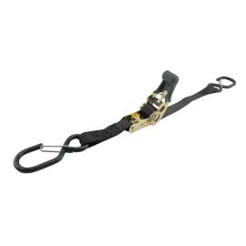 Erickson 05709 Motorcycle Strap/ATV Tie-Down, 1 in W, 6 ft L, Nylon, Black, 1200 lb Working Load, Cam Buckle End