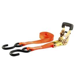 Erickson Professional 34404 Tie-Down Strap, 1 in W, 15 ft L, Orange, 655 lb Working Load, Hook End