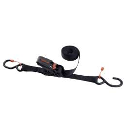 Erickson 01416 Soft Grip Strap, 1 in W, 15 ft L, Black, 433 lb Working Load, S-Hook End