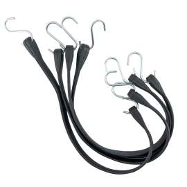 Erickson 06610 Tarp Strap, Rubber, Black, Hook End
