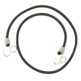 Erickson 06667 Bungee Cord, 1/2 in Dia, 36 in L, Black, Finger Loop End
