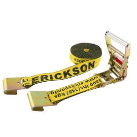 Erickson 58500 Strap, 2 in W, 30 ft L, Nylon, Yellow, 3300 lb Working Load, J-Hook End