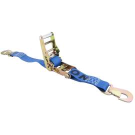 Erickson 58503 Car Tie-Down Strap, 2 in W, 7 ft L, Nylon, Blue, 1666 lb Working Load, J-Hook End