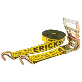 Erickson 58541 Strap, 2 in W, 40 ft L, Nylon, Yellow, 3300 lb Working Load, J-Hook End