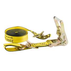 Erickson 58629 Strap, 2 in W, 20 ft L, Nylon, Yellow, 3300 lb Working Load, J-Hooks End
