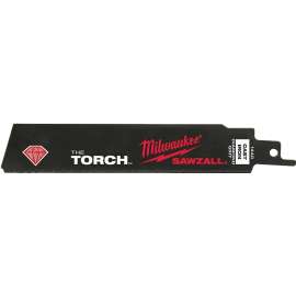 Milwaukee 48-00-1440 Reciprocating Saw Blade, 1 in W, 6 in L, Diamond Cutting Edge