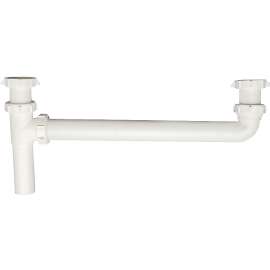 Plumb Pak PP925W End Waste Outlet, 1-1/2 in, Slip, Plastic, White