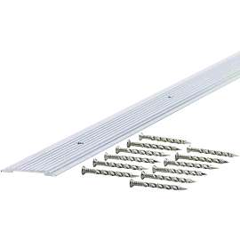 M-D 78097 Seam Binder, 72 in L, 1-9/32 in W, Fluted Surface, Aluminum, Mill/Silver
