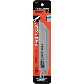 Black+Decker 75-280-CA Reciprocating Saw Blade, 6 in L, 18 TPI