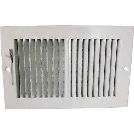 ProSource SW02-10X6 Sidewall Register, Steel, White
