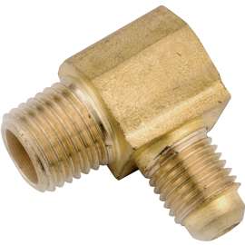 Anderson Metals 754049-0812 Tube Elbow, 1/2 x 3/4 in, 90 deg Angle, Brass, 750 psi Pressure