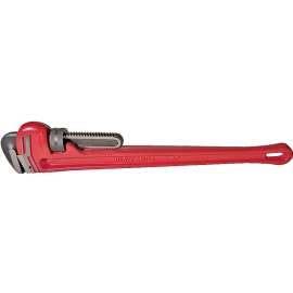 SUPERIOR TOOL 02824 Pipe Wrench, 3 in Jaw, 24 in L, Straight Jaw, Iron, Epoxy-Coated
