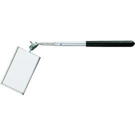GENERAL 560 Inspection Mirror, Oblong Mirror, 2 x 3-1/2 in Mirror, Glass Mirror, 16 in OAL