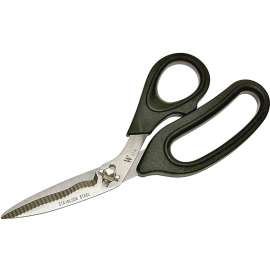 Crescent Wiss W8TA Utility Scissor, 8 in OAL, 4 in L Cut, Stainless Steel Blade, Straight Handle, Black Handle