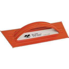 QLT 6262 Trowel, 9-1/2 in L, 4-1/4 in W, V Notch, Comfort-Grip Handle
