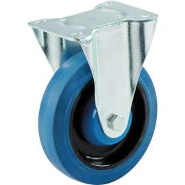 Shepherd Hardware 9261 Rigid Wheel Caster, 4 in Dia Wheel, 265 lb Load, Rubber, Blue