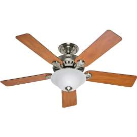 Hunter 53249/28723 Ceiling Fan, 5-Blade, Blackened Rosewood/Chestnut Blade, 52 in Sweep, 3-Speed, With Lights: Yes