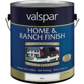 Valspar 018.5221-70.007 Premium Home and Ranch Paint, White, 1 gal