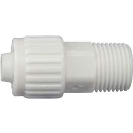 Flair-It 16850 Tube to Pipe Adapter, 3/8 in, PEX x MPT, Polyoxymethylene, White