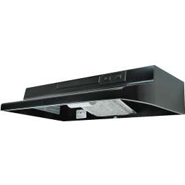 Air King Advantage AV Series AV1366 Range Hood, 180 cfm, 2 Fan, 36 in W, 12 in D, 6 in H, Steel, Black