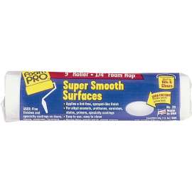 FOAMPRO 29 Paint Roller Cover, 1/4 in Thick Nap, 9 in L, Foam Cover