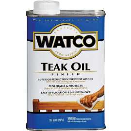WATCO A67141 Teak Oil Finish, Liquid, 1 qt, Can