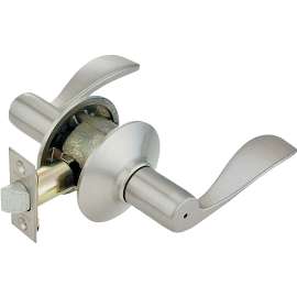 Schlage Accent Series F40 ACC 619 Privacy Lever, Solid Brass, Satin Nickel