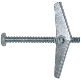 Reliable STZ143VVA Spring Toggle Bolt, 3 in L, Metal, Zinc