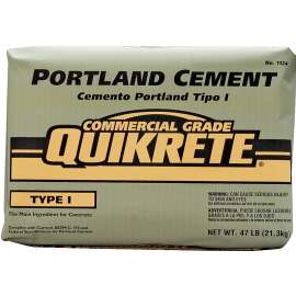 Quikrete 1124-47 Portland Cement, Gray, Solid, 47 lb Bag
