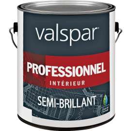 Valspar 11900 Series 11914-1GAL Interior Paint, Semi-Gloss, Neutral, 1 gal, Can, Latex Base