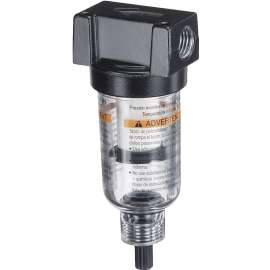 Tru-Flate 24-343 Air Line Filter, Manual, Polycarbonate