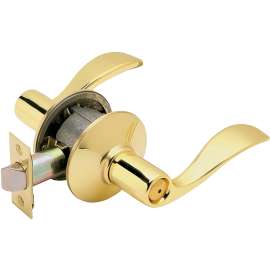 Schlage Accent Series F40 ACC 605 Privacy Lever, Brass, Brass
