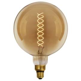 Feit Electric G63/S/820/LED LED Light Bulb, Globe, Spiral Filament, G63 Lamp, 60 W Equivalent, E26 Lamp Base, Dimmable