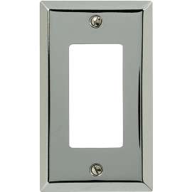 Amerelle 161R Wallplate, 4-15/16 in L, 2-7/8 in W, 1 -Gang, Steel, Polished Chrome