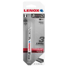 Lenox 1991569 Jig Saw Blade, 3/8 in W, 3-5/8 in L, 18 TPI
