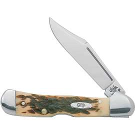 CASE 133 Folding Pocket Knife, 2.72 in L Blade, Tru-Sharp Surgical Stainless Steel Blade, 1-Blade, Amber Handle