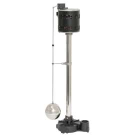 SUPERIOR PUMP 92551 Sump Pump, 1-Phase, 3.06 A, 120 V, 0.5 hp, 1-1/2 in Outlet, 60 gpm, Iron/Stainless Steel