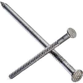 Simpson Strong-Tie S6PTD1 Deck Nail, 6D, 2 in L, 304 Stainless Steel, Bright, Full Round Head, Annular Ring Shank, 1 lb