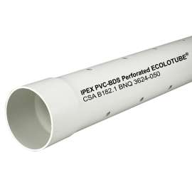Homerite Ecolotube Series 003445 Sewer Pipe, 4 in, 10 ft L, PVC