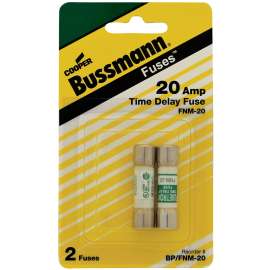 Bussmann BP/FNM-20 Time Delay Fuse, 20 A, 250 V, 10 kA Interrupt, Melamine Body