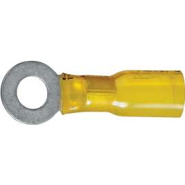GB Xtreme AMT-106 Ring Terminal, 600 V, 12 to 10 AWG Wire, #8 to 10 Stud, Nylon Insulation, Yellow