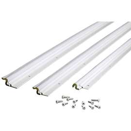 M-D 91850 Jamb Weatherstrip, Aluminum/Vinyl, White