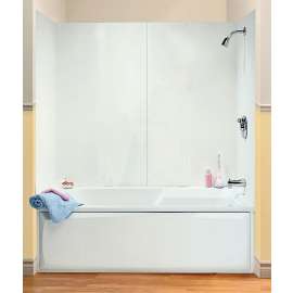 MAAX 101588-000-129 Bathtub Wall Kit, 30 in L, 48 to 60 in W, 54 in H, Polystyrene, White