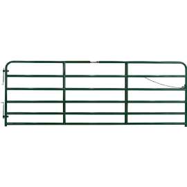 TARTER 2GGCH8 Safety Gate, 8 ft W Gate, 52 in H Gate, Steel Frame, Green